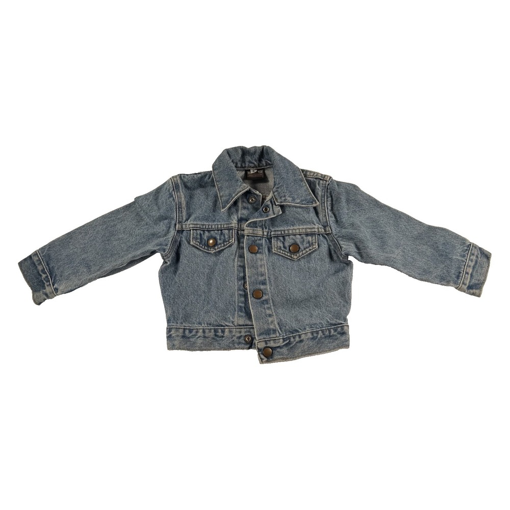 Vintage Harley-Davidson Jacket Youth Small Denim New York Cafe Embroidered 90s